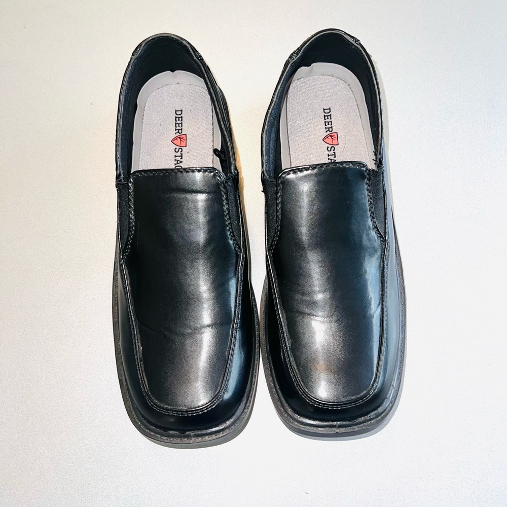 Deer Stags Kids' Brian Dress Comfort Slip-On Loafer Big Boy’s 7 M Black NIB